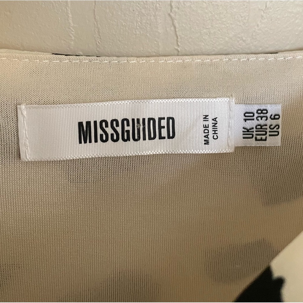 Misguided Milkmaid Long Sleeve Mini Dress Size 6 US - Picture 6 of 6